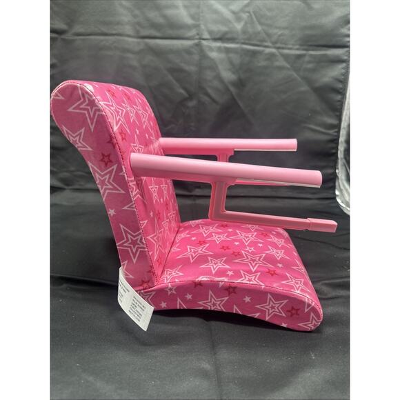 American Girl Doll Bistro Star Chair Pink & White Sweets 18" Booster Seat - Picture 3 of 9